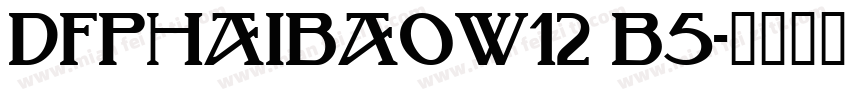 dfphaibaow12 B5字体转换